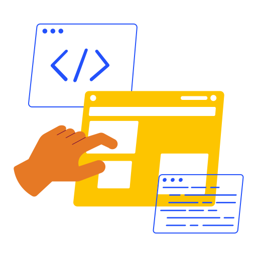 Web development illustration